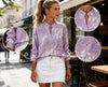 Florvella™ | Artisan Floral Stand Collar Blouse